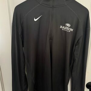 Babson College mens soccer quarter zip NIKE Dri-fit top size large charcoal grey